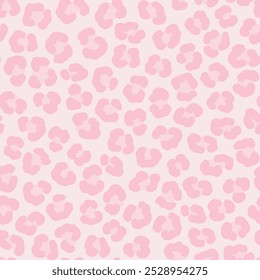 animal print. pink leopard spots seamless vector pattern. good for fabric, textile, wallpaper