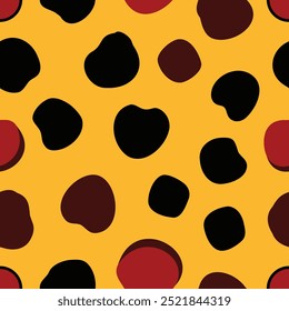 Animal print polka dot leopard spots seamless pattern