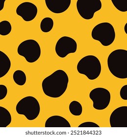 Patrón sin costuras de manchas de leopardo de lunares con estampado animal