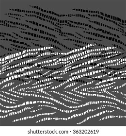Animal print seamless horizontal vector pattern