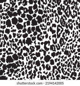 Animal print seamless pattern black realistic leopard tiger stripes stylish modern fur wild with texture vector