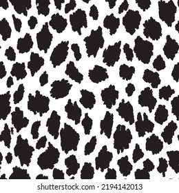 Animal print seamless pattern black realistic leopard tiger stripes stylish modern fur wild with texture vector