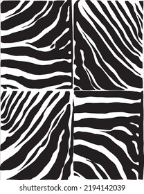 Animal print seamless pattern black realistic leopard tiger stripes stylish modern fur wild with texture vector