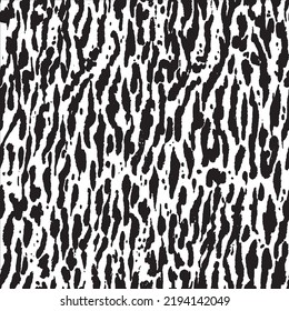 Animal print seamless pattern black realistic leopard tiger stripes stylish modern fur wild with texture vector