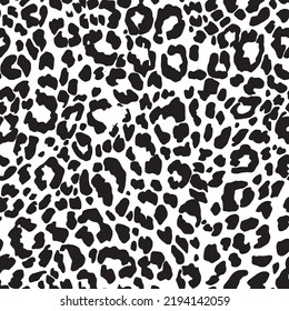 Animal Print Seamless Pattern Black Realistic Stock Vector (Royalty ...