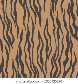 Animal print seamless pattern. Tiger design vector pattern. 80s and 90s fashion style.