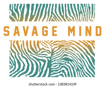 animal print and slogan graphic print for t shirt