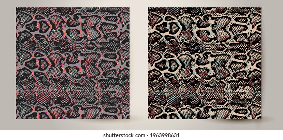 Animal print, snake skin texture background.Seamless camouflage background for fabric, textile, design, cover, wrapping.