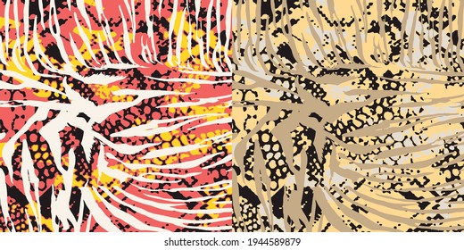 Animal print for textile design. Hand drawn vector illustration.