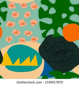 animal print, tropical pattern with abstract details