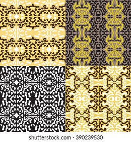 Animal print vector seamless design set can be used as interior or clothes pattern. 
