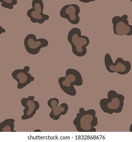 Animal print vector seamless pattern. Hand drawn exotic nature texture background.