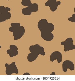 Animal print vector seamless pattern. Hand drawn exotic nature texture background.