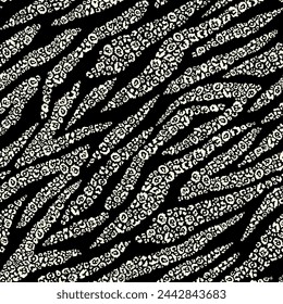Animal print zebra and leopard pattern