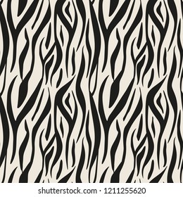 Animal print, zebra texture background black and white colors eps10