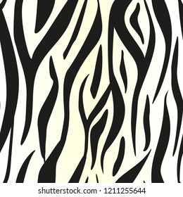 Animal print, zebra texture background black and white colors eps10