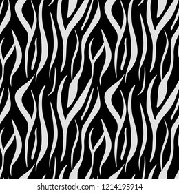 Animal print, zebra texture background black and white colors eps10