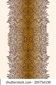 Animal print,leopard and zebra skin mixed border print