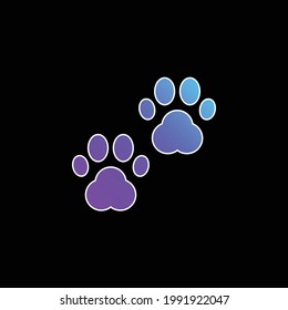 Animal Prints blue gradient vector icon