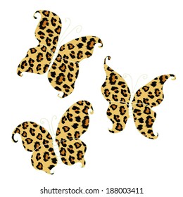 animal prints butterfly - Vector