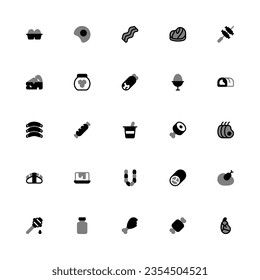 Animal Product Icon Collection. Pixel Perfect Animal Product Duotone Style 2D Icon