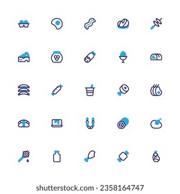 Animal Product Icon Collection. Pixel Perfect Animal Product Semibold Color Style 2D Icon