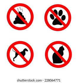 Animal prohibited sign
