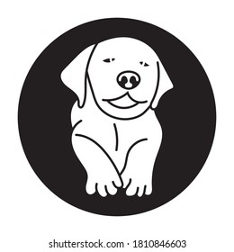 Animal puppy dog / puppies flat icon for apps or websites