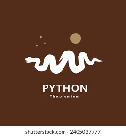 animal python natural logo vector icon silhouette retro hipster