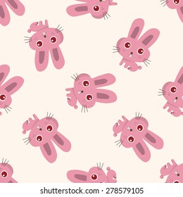 animal rabbit cartoon , cartoon seamless pattern background
