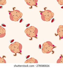 animal rabbit cartoon, cartoon seamless pattern background
