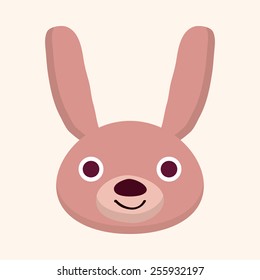 animal rabbit cartoon theme elements