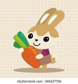 animal rabbit cartoon theme elements