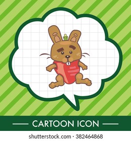 animal rabbit cartoon theme elements
