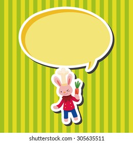 animal rabbit chef cartoon theme elements