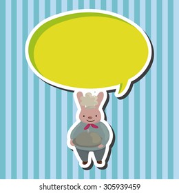 animal rabbit chef cartoon theme elements