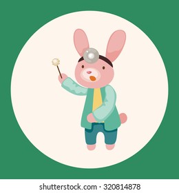 animal rabbit doctor cartoon theme elements