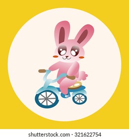 Animal rabbit doing sports cartoon theme elements