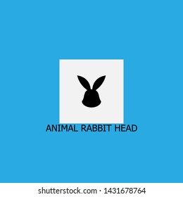 animal rabbit head icon sign signifier vector