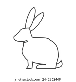 Animal Rabbit. Rabbit icon isolated on white background. Rabbit icon vector design illustration. Rabbit simple sign. Vector illustration. Eps file 369.