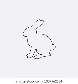 animal rabbit icon sign signifier vector