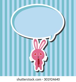 animal rabbit playing instrument cartoon theme elements
