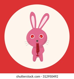 animal rabbit playing instrument cartoon theme elements