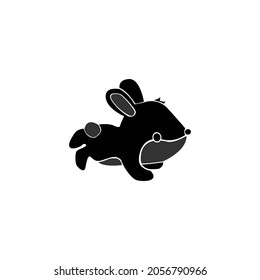 Animal rabbit silhouette vector image