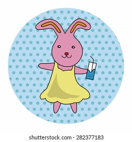 animal rabbit summer cartoon theme elements