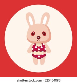 animal rabbit summer cartoon theme elements