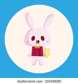 animal rabbit summer cartoon theme elements