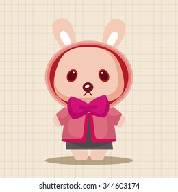 animal rabbit winter cartoon theme elements