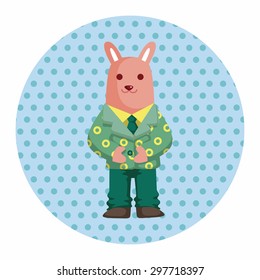 animal rabbit worker cartoon theme elements