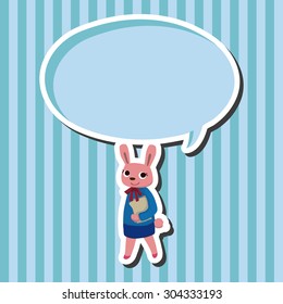 animal rabbit worker cartoon theme elements
